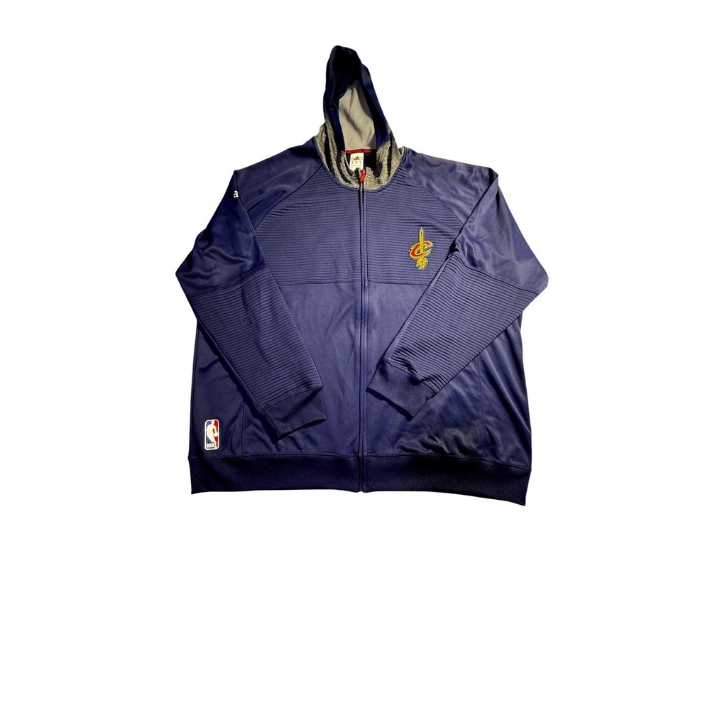 Adidas NBA Cleveland Cavaliers Full Zip Hoodie Mens 3XL Navy Cavs Jacket-2068
